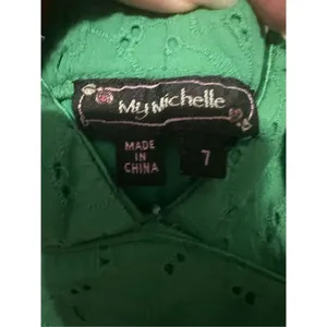My Michelle green halter style dress, 100% cotton thumbnail 5