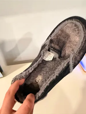 UGG Women's Metallic Charcoal Faux-Fur Lined Moccasin thumbnail 4