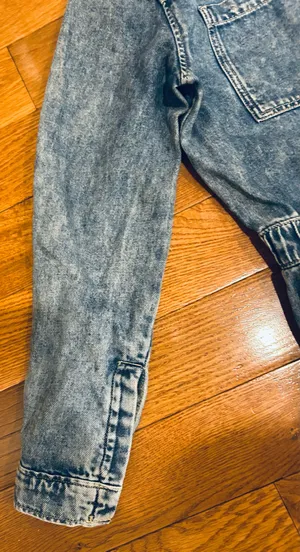 H&M Retro 80s Vibe Acid Wash Long Sleeve EDGE Denim Boiler Jumpsuit/Coveralls 4 thumbnail 7