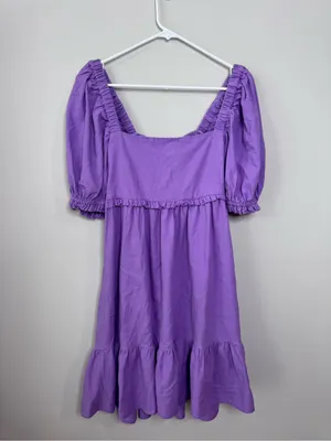Farm Rio Puff Sleeve Linen Blend Mini Dress thumbnail 10