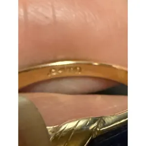 Vintage‎ Avon Lapis Blue Relfections Ring Size 8.75 Gold thumbnail 7