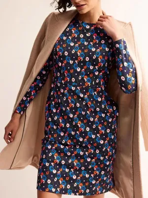 Boden Penelope Jersey Dress Moss, Bloomsbury Pop 6R thumbnail 1