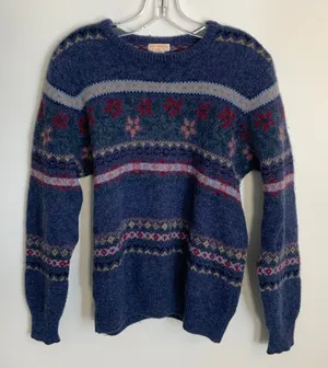 Brooks Brothers Vintage Fair isle Wool Sweater size small thumbnail 1