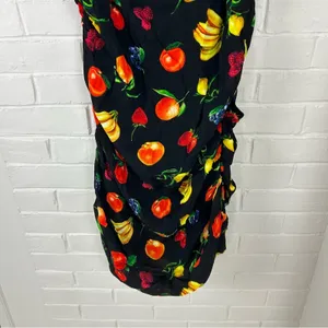NWT We Wore What Ronnie Ruched Fruit Print Mini Dress Size XL thumbnail 7