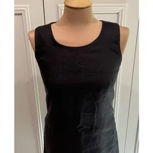 Vtg Irresistibles‎ Black 100% Linen Sheath Dress Size 4 Sleeveless Classic 90s thumbnail 2