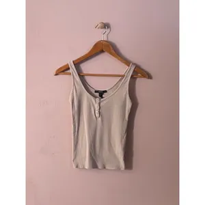 Forever 21 Tan Henley Tank Top Size S thumbnail 3