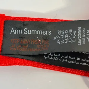 Ann Summers Red Lace Trim Balconette Bra Eyelash Trim Straps‎ Size XL Strappy thumbnail 7