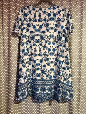 Show Me Your Mumu | Kylie Lace Up Dress in Casablanca Blues, Small thumbnail 6