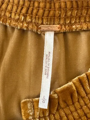 FREE PEOPLE Terese Velvet Top in Pumpkin Pie size L thumbnail 7
