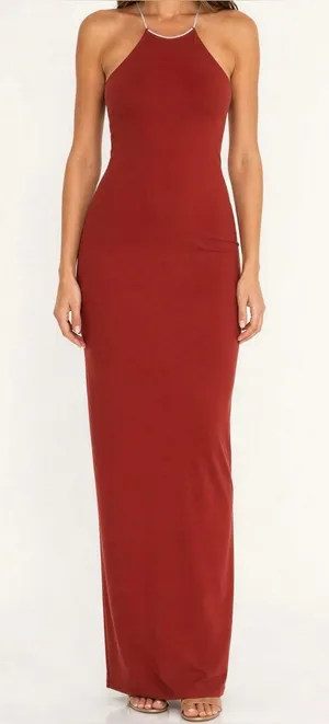 NOOKIE Lexi Chain Gown, Rust, XS thumbnail 1