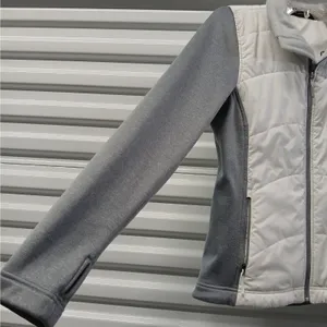 The North Face Quilted Full Zip Jacket Women's Medium White Gray Gorpcore Hiking thumbnail 8
