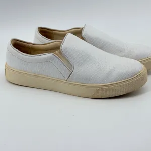 Aldo Womens White Snakeskin‎ Embossed Slip On Sneakers Shoes Size 7.5 US 38 EUR thumbnail 2