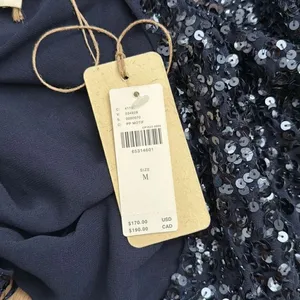 NWT Anthropologie Let Me Be Ombre Cropped Sequined Blouse Medium thumbnail 6