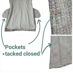 Carlisle Collection Tweed 'Bazar' short-sleeve dress in multi-color tweed thumbnail 5
