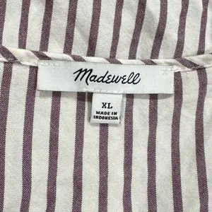 Madewell Seamed Popover Top In Dunfield Stripe Women’s XL thumbnail 4