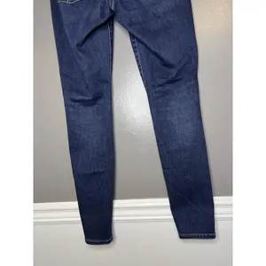 Express Curvy Skinny Mid Rise Jeans Womens 4L Med Wash Distressed Tall Denim thumbnail 6