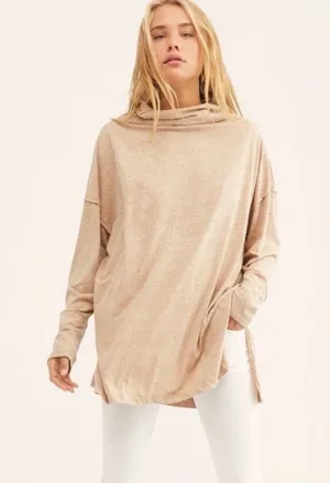 Free People We The Free Bella Vista Thermal Tunic Size Small thumbnail 1