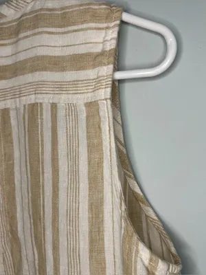 Faherty Isha Linen Top Natural Bombay Stripe Small thumbnail 7