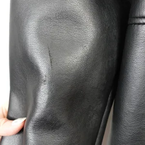 Vintage Faux Vegan Black Leather Jacket Blazer thumbnail 11