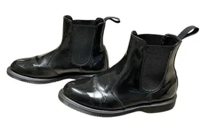 Dr. Martens Flora‎ Smooth patent leather Chelsea boots women’s 9/41black grunge thumbnail 1