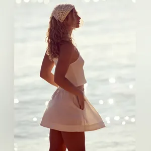 New Set! FREE PEOPLE free-est MILANI Skirt Sleeveless Top Size LARGE Ivory thumbnail 2