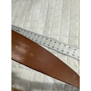 Vintage Statement Belt Womens A. Taylor Tan Silver Buckle Medium Studded‎ thumbnail 6