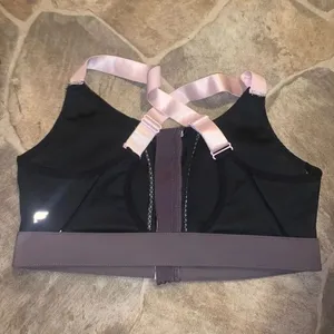 Fabletics L Athleisure front zip high impact sports bra thumbnail 2