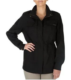 5.11 Tactical Women's Utility Jacket in Black‎ with satin lining XS thumbnail 1