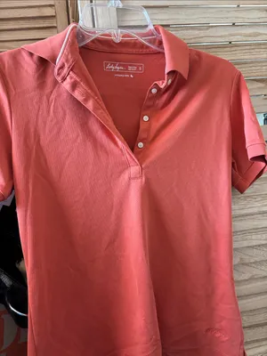 Lady Hagen -Orange Short Sleeve Polo Small thumbnail 1