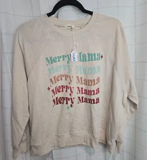 Altar'd State Merry Mama Cream Sweater thumbnail 1