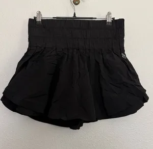 Free People The Way Home Skirt Skort Large in Black thumbnail 1