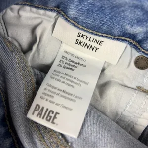Paige Skyline Skinny Jeans Womens 27 Light Wash Blue Mid Rise Stretch Denim thumbnail 11