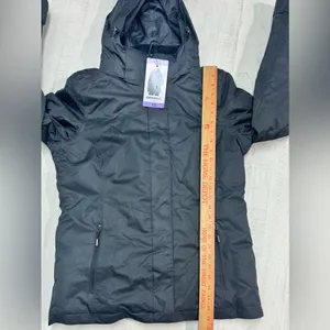 Gerry ladies snow ski black hooded jacket with front zipper pockets. thumbnail 4