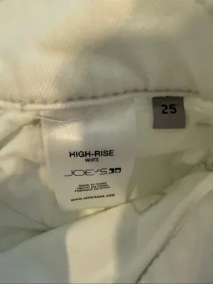 Joe’s jeans high rise white crop jeans wide leg size 25 thumbnail 5