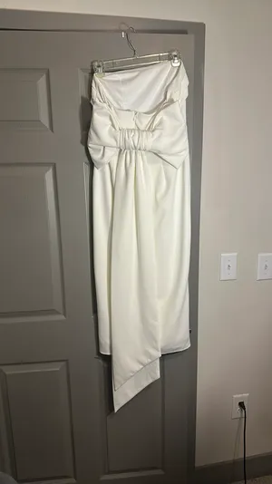 Lulus Strapless White Dress w/ Bow Medium thumbnail 5
