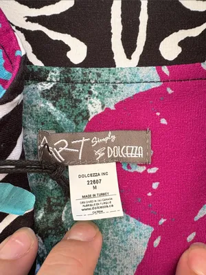 Dolcezza size medium new dress short art wearable artsy unique colorful thumbnail 2
