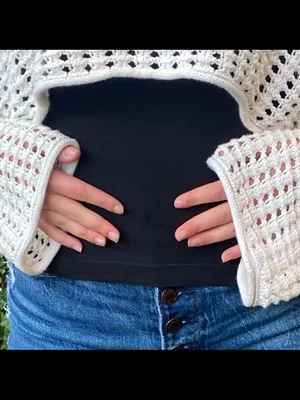 Wild Fable White Crochet Open-Knit Women's Sweater Womens Large thumbnail 3