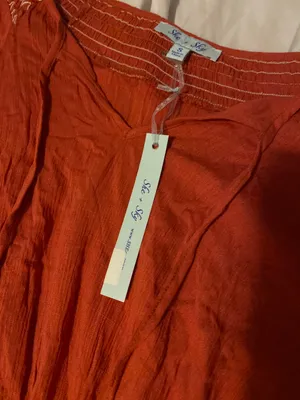 She & Sky BNWT rust quarter sleeve dress thumbnail 5