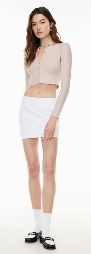 Aritzia Sunday Best Wendy White Satin Mini Skirt Y2K Coquette thumbnail 1
