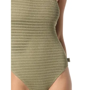Michael by Michael Kors Womens Crochet One Shoulder One Piece Safari Green 4 thumbnail 7