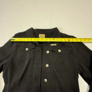 Judy Blue Women's Black Denim Jean Jacket Style No. 711 Size XL thumbnail 5