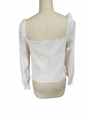 Reformation‎ 'Isadora' White Cotton Top Size 12 thumbnail 4