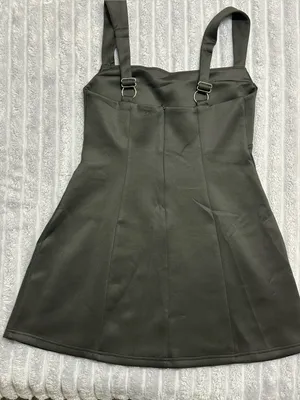 Black Pinafore Overall Dress — Size M — Preppy / Dark Academia Style thumbnail 2