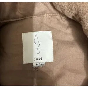 Joie Camel Mocha Moto Teddy Cropped Shacket Medium thumbnail 6