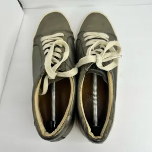Frye Womens 8.5 Kerry Metallic Leather Low Top Sneakers Gold Pewter Urban Chic thumbnail 13