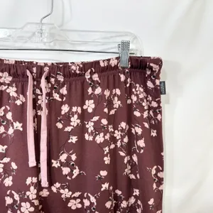 Vince Camuto XL Pajama Set Burgundy Floral Long Sleeve‎ Pants Feminine 651 thumbnail 6