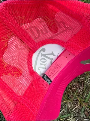 Von Dutch Pink Trucker Hat Neon Logo Cap Y2K Adjustable NWT Cute thumbnail 2