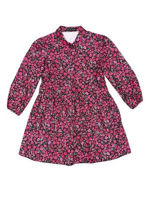 English Factory Floral Shirtdress Mini Dress 100% Cotton 3/4 Sleeves Pink Medium thumbnail 6