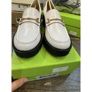 Sam Edelman Womens Tully White Shiny Box Size 8.5‎ Lug Sole Equestrian thumbnail 6