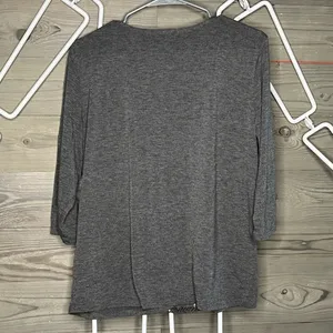 Ellen Tracy sequin 3/4 sleeve top size L thumbnail 4